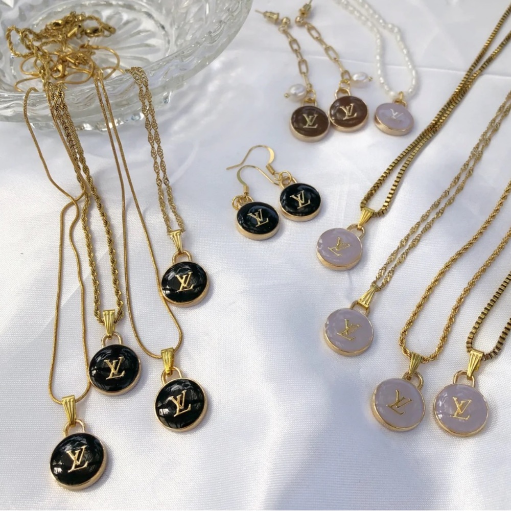 LIMITED QUANTITIES 2 LEFT LV Cute charm 1 black gold upcyle ideas for jewelry - Picture 3 of 17